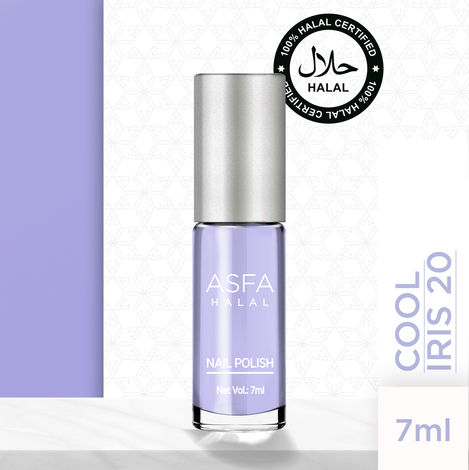 Buy Asfa Halal Nail Polish, Matte , Cool Iris 20, (7 ml)-Purplle