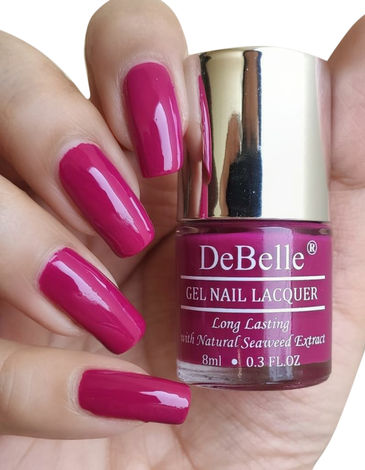 Buy DeBelle Gel Nail Lacquer Glossy Camellia Berry - Dark Majenta, (8 ml)-Purplle