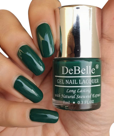 Buy DeBelle Gel Nail Lacquer Glossy Hyacinth Folio - Bottle Green, (8 ml)-Purplle
