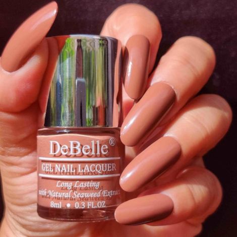 Buy DeBelle Gel Nail Lacquer Glossy Toffee Rose - Choco Brown, (8 ml)-Purplle