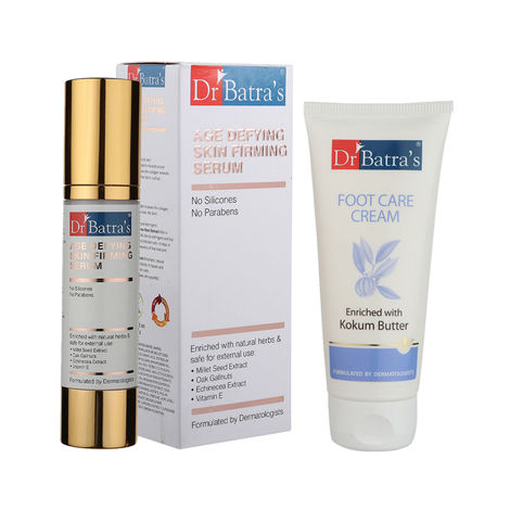 Buy Dr Batra's Age defying Skin firming Serum - 50 g and Foot Care Cream - 100 gm (Pack of 2 Men and Women)-Purplle