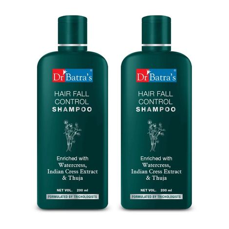 Buy Dr.Batra`s HairFall Control Shampoo- 200ml (Pack of 2 For Men And Women)  -Purplle