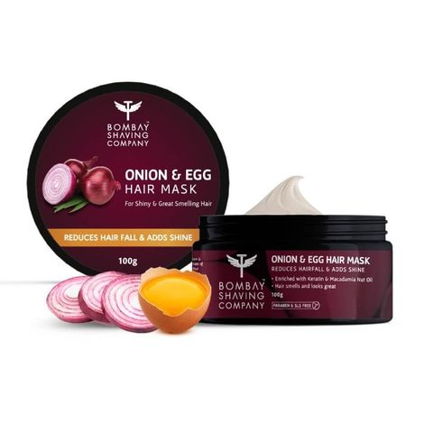 Buy Bombay Shaving Company Onion & Egg Hair Mask (100g) | Hair fall and Breakage Control-Purplle