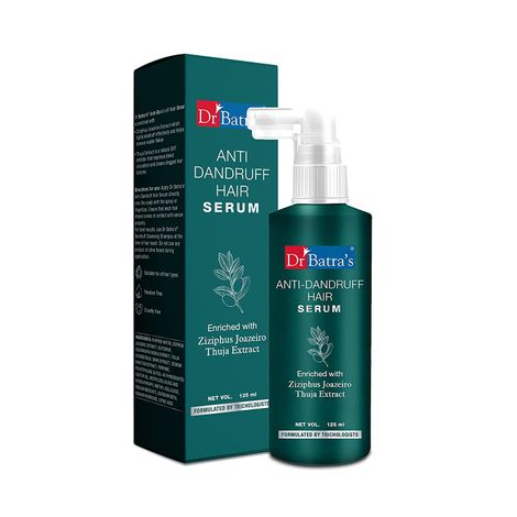 Buy Dr.Batra`s Anti- Dandruff Hair Serum Enriched With natural Ziziphus Joazeiro Bark Extract & Thuja For Dandruff Free & Healthy Scalp - 125 ml-Purplle