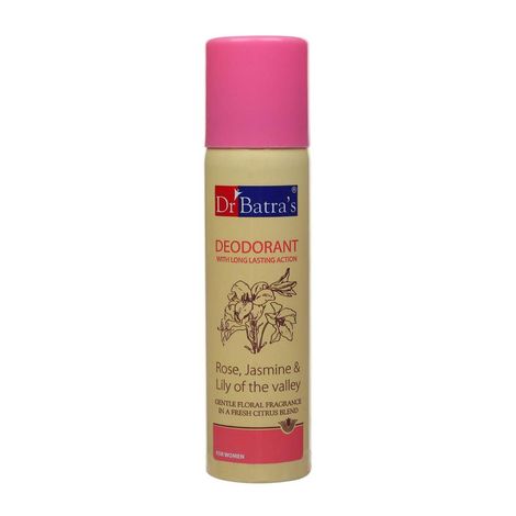 Buy Dr Batra's Deodarant With Long Lasting Action Rose, Jasmine & Lily Of The Valley - 100 gm-Purplle