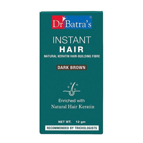 Buy Dr Batra's Instant Hair Natural keratin Hair Building Fibre Dark Brown - 12 gm-Purplle