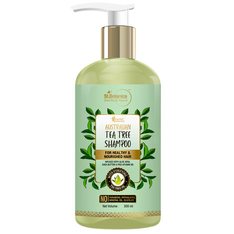 Buy Oriental Botanics Australian Tea Tree Hair Shampoo - With Aloe Vera, Shea Butter - For Healthy And Nourished Hair - No SLS / Sulphate, Paraben, Silicones, 300 ml-Purplle