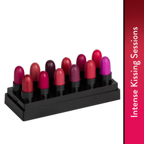 Buy Stay Quirky Lipstick Soft Matte Minis|12 in 1|Long lasting|Smudgeproof|Multicolored| - Intense Kissing Sessions Set of 12 Mini Lipsticks Kit 5 (14.4 g)-Purplle