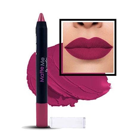Buy Incolor Matte Me Crayon Lipstick 01 Kitty Party 2.3 Gms-Purplle