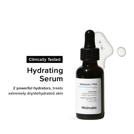 Buy Minimalist 2% Hyaluronic Acid + PGA Face Serum With Aquaporin Booster + Copper + Biosaccharide, 30 ml-Purplle