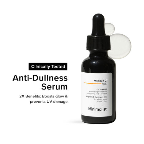 Buy Minimalist 10% Vitamin C Face Serum for Brighter Glowing Skin & Reduced Sun Damage, 30 ml-Purplle