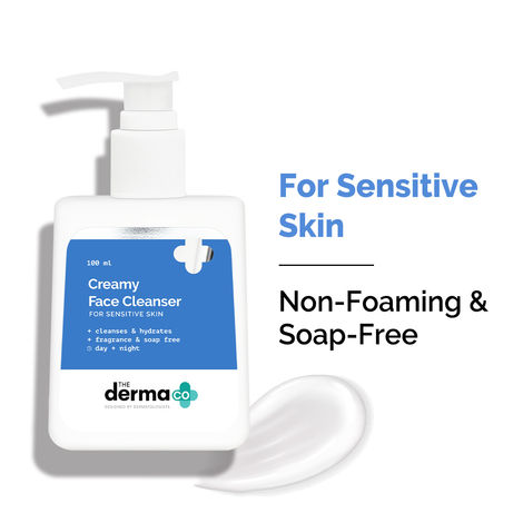 Buy The Derma co. Creamy daily face Cleanser for Sensitive Skin 100 ml-Purplle