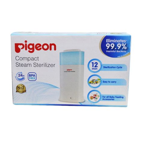 Buy Pigeon Steam Sterilizer & Compact Type 2 Round Pin(Ad) - 780 gm-Purplle
