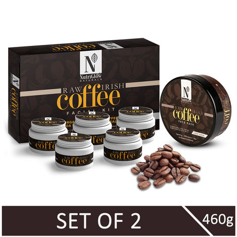 Buy NutriGlow NATURAL'S Raw Irish Coffee Facial Kit (260 gm) & Coffee Face Pack (200 gm) For Deep Pore Cleanser-Purplle