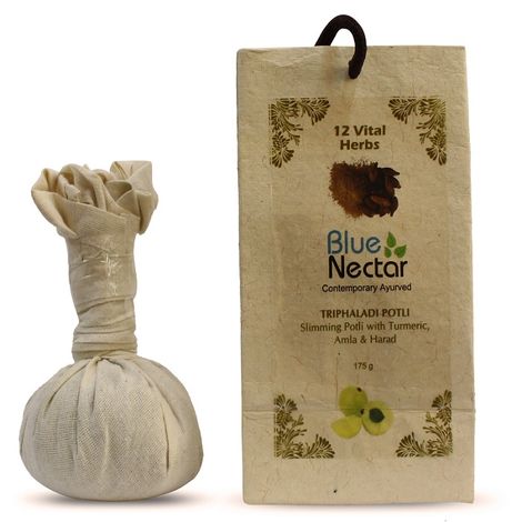 Buy Blue Nectar Ayurvedic Slimming & Anti Cellulite Potli for Weight Management (12 Herbs, 175 gm)-Purplle