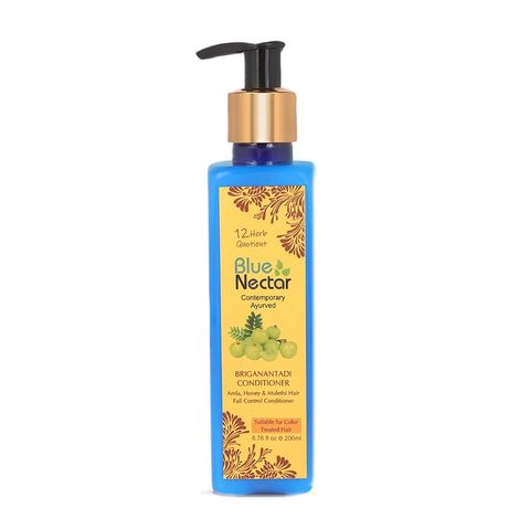 Buy Blue Nectar Briganantadi Hair Fall control Conditioner with Amla, Honey & Mulethi (12 Herbs, 200 ml)-Purplle