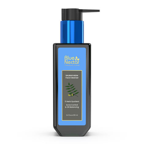 Buy Blue Nectar Ayurvedic Acne Face Wash with Honey & Neem (11 Herbs, 100 ml)-Purplle