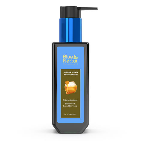 Buy Blue Nectar Radiance Honey Face Wash for regular use. For all Skin Types (8 Herbs, 100 ml)-Purplle