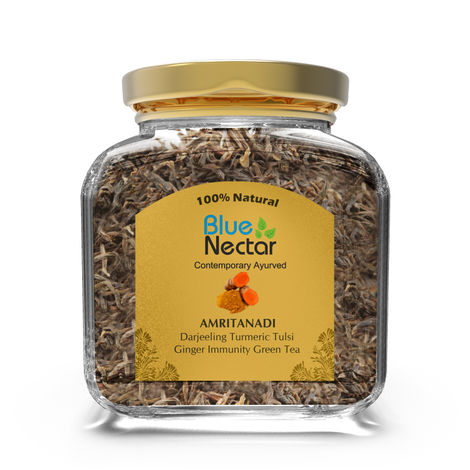 Buy Blue Nectar Amritanadi Darjeeling Immunity Booster Green Tea with Turmeric, Tulsi & Ginger (50 gm | 25 cups)-Purplle