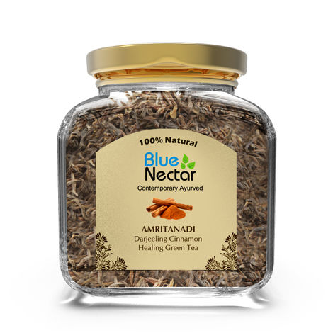 Buy Blue Nectar Amritanadi Darjeeling Healing & Slimming Green Tea with Cinnamon (50 gm | 25 cups)-Purplle