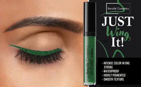 Buy Ronzille Green shimmer Metallic Glitter Eyeliner-Purplle