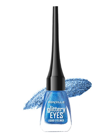 Buy Ronzille Blue shimmer Metallic Glitter Eyeliner (6 ml)-Purplle