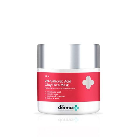 Buy The Derma co.2% Salicylic Acid Clay Face Mask for Acne & Blemish Prone Skin (50 g)-Purplle