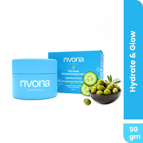 Buy Rivona Naturals HA Aqua Moisturizing Cream | Hyaluronic Acid + Shea Butter | Hydrating and Nourishing | For Men & Women | All Skin types |50 gm-Purplle