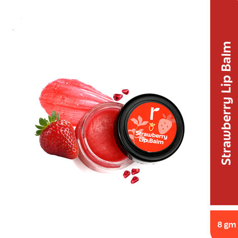 Buy Rivona Naturals Strawberry Lip Balm | Avocado Butter + Kokum Butter | Moisturizing and Plumping | For Men & Women | 8 gm-Purplle