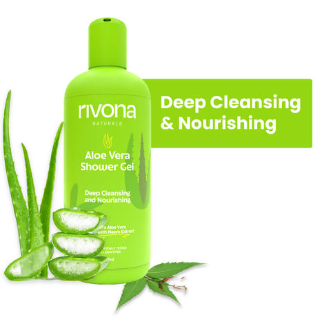 Buy Rivona Naturals Aloe Vera Shower Gel | Aloe Vera + Neem | Cleansing and Nourishing| for Men & Women |All Skin types |250 ml-Purplle