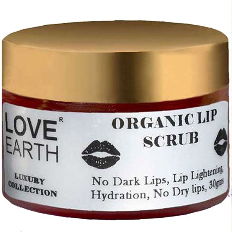 Buy Love Earth Organic Lip Scrub With Shea Butter And Vitamin-E For Lip Hydration And Repair 30gm-Purplle