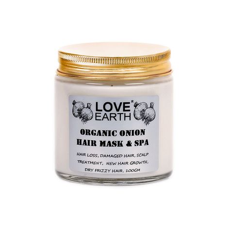 Buy Love Earth Organic Onion Hair Mask And Spa With Onion Extract For Smooth And Frizz Free Hair 100gm-Purplle