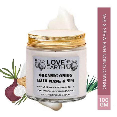 Buy Love Earth Organic Onion Hair Mask With Onion Extract For Smooth And Frizz Free Hair 100 gm-Purplle
