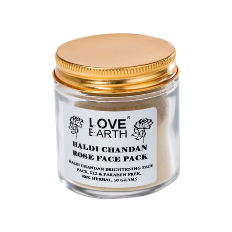Buy Love Earth Haldi Chandan Rose Face Pack With Amba Haldi & Chandan, For Face & Body, Paraben Free 50 gm-Purplle