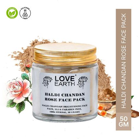 Buy Love Earth Haldi Chandan Rose Face Pack With Amba Haldi & Chandan, For Face & Body, Paraben Free 50 gm-Purplle