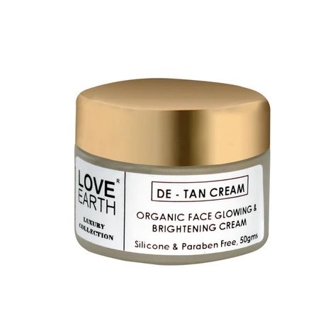 Buy Love Earth De-Tan Moisturizing Cream With Aloe Vera & Sandalwood Extract For Pigmentation & Even Skin Tone, Silicon & Paraben Free 50gm-Purplle