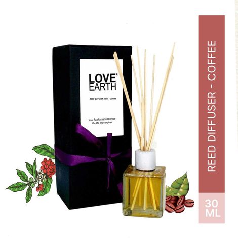 Buy Love Earth Reed Diffuser Coffee Light Fragrance-Purplle