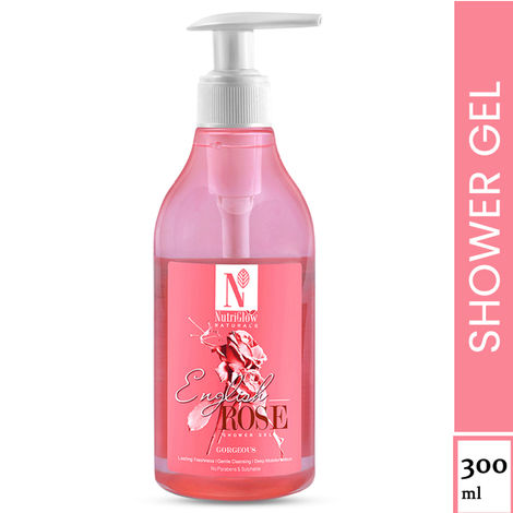 Buy NutriGlow NATURAL'S English Rose Shower Gel For Long Lasting Freshness, 300 ml-Purplle