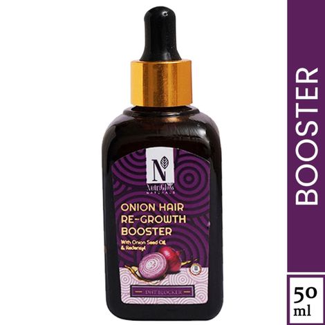 Buy NutriGlow NATURAL'S Onion Hair Re-Growth Booster For Effective Against Baldness, 50ml-Purplle