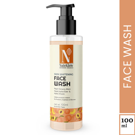 Buy NutriGlow Advanced Organics Skin Whitening Face Wash For Radiant Glow, 100 ml-Purplle