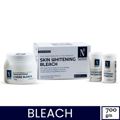 Buy NutriGlow Advanced Organics Skin Whitening Bleach For Dark Spot Reduction & Tan Removal, 700 gm-Purplle