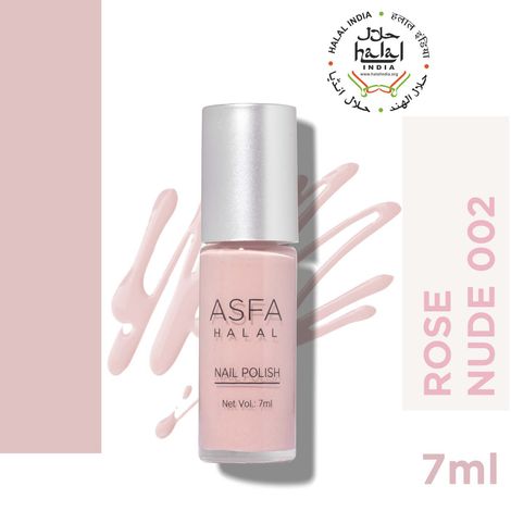 Buy Asfa Halal Nail Polish, Rose Nude 002 (7 ml)-Purplle