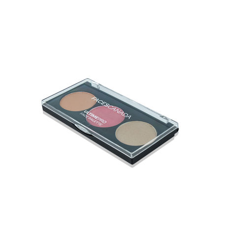 Buy FACES CANADA Ultime Pro Face Palette - Rise 03, 12 gm | 3-in-1 Contour + Highlighter + Blush | Lightweight Long Lasting Luminous Glow | Flawless Shimmer Finish | Silky Smooth Texture | Easy To Blend-Purplle
