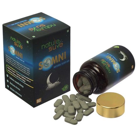 Buy Nature Sure SOMNI Natural Sleep Aid Daily Herbal Supplement for Men and Women - 1 Pack (90 Tablets)-Purplle