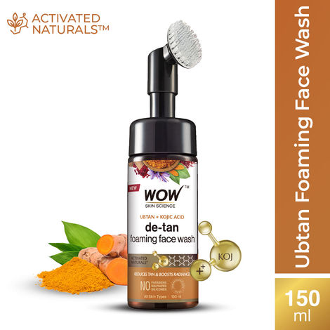 Buy WOW Skin Science Ubtan Foaming Face Wash with Built-In Face Brush - 150 ml-Purplle