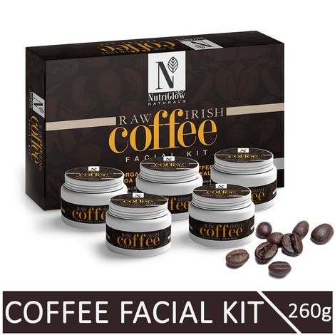 Buy NutriGlow NATURAL'S Raw Irish Coffee Facial Kit For Hydrate Skin & Acne Treatment, 260 gm-Purplle