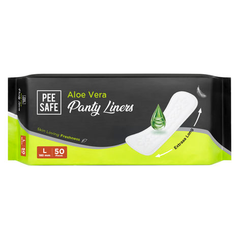 Buy Pee Safe Daily Aloe Vera Freshness Panty Liners (L, 50 Pcs)-Purplle