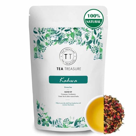 Buy TeaTreasure - Kashmiri Kahwa Green Tea - 50 Gm - Antioxidants Rich Desi kahwa Detox Tea-Purplle