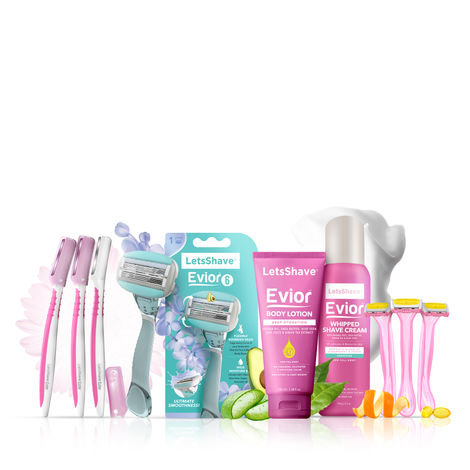 Buy LetsShave Evior Absolute Package 9 Pcs-Purplle
