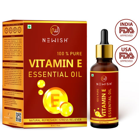 Buy Newish Vitamin E 100% Natural Essential Oil for Hair Growth, Dark Spots, Skin Brightening ,Skin Glow,Ageing 30ml-Purplle